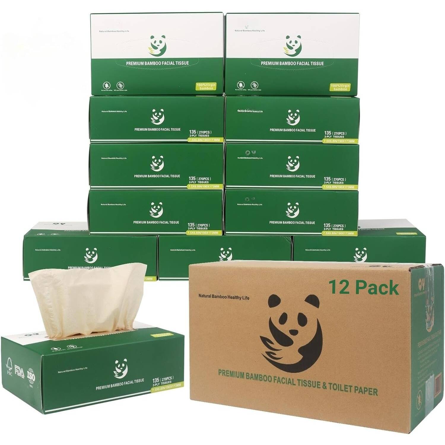 Bamboo Tissues, Bulk 12 Pack Box: image 12