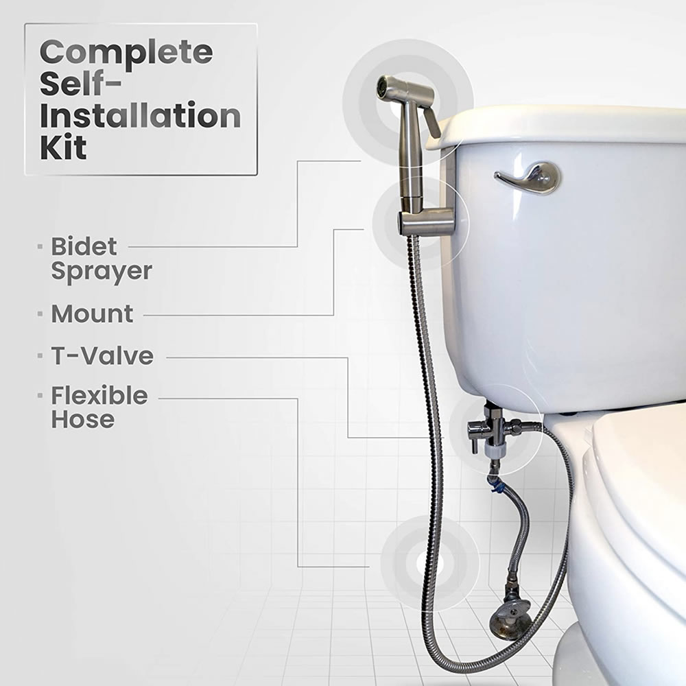 Stainless Steel Hand Held Bidet Sprayer Kit: image 19