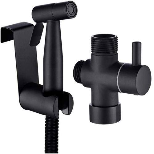 Black Hand Held Bidet Sprayer Kit: image 9