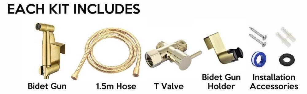 Gold Hand Held Bidet Sprayer Kit: image 4